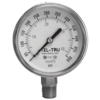 Tel-Tru Industrial/Hydraulic Pressure Gauge, Model 33